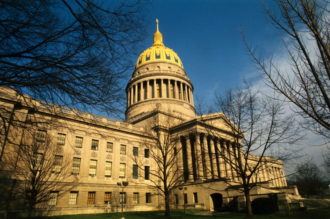 1972, Charleston, West Virginia, USA --- Charleston, W.V.: Exterior view of the State Capitol Building. Also, close ups of the dome. --- Image by © Bettmann/CORBIS