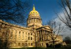 1972, Charleston, West Virginia, USA --- Charleston, W.V.: Exterior view of the State Capitol Building. Also, close ups of the dome. --- Image by © Bettmann/CORBIS